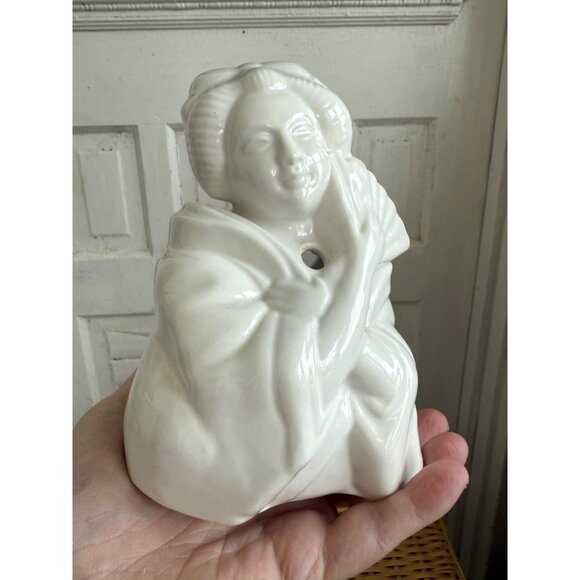 Vintage 90's Orchids Of Hawaii Geisha Girl white Ceramic Tiki Mug - Picture 7 of 8